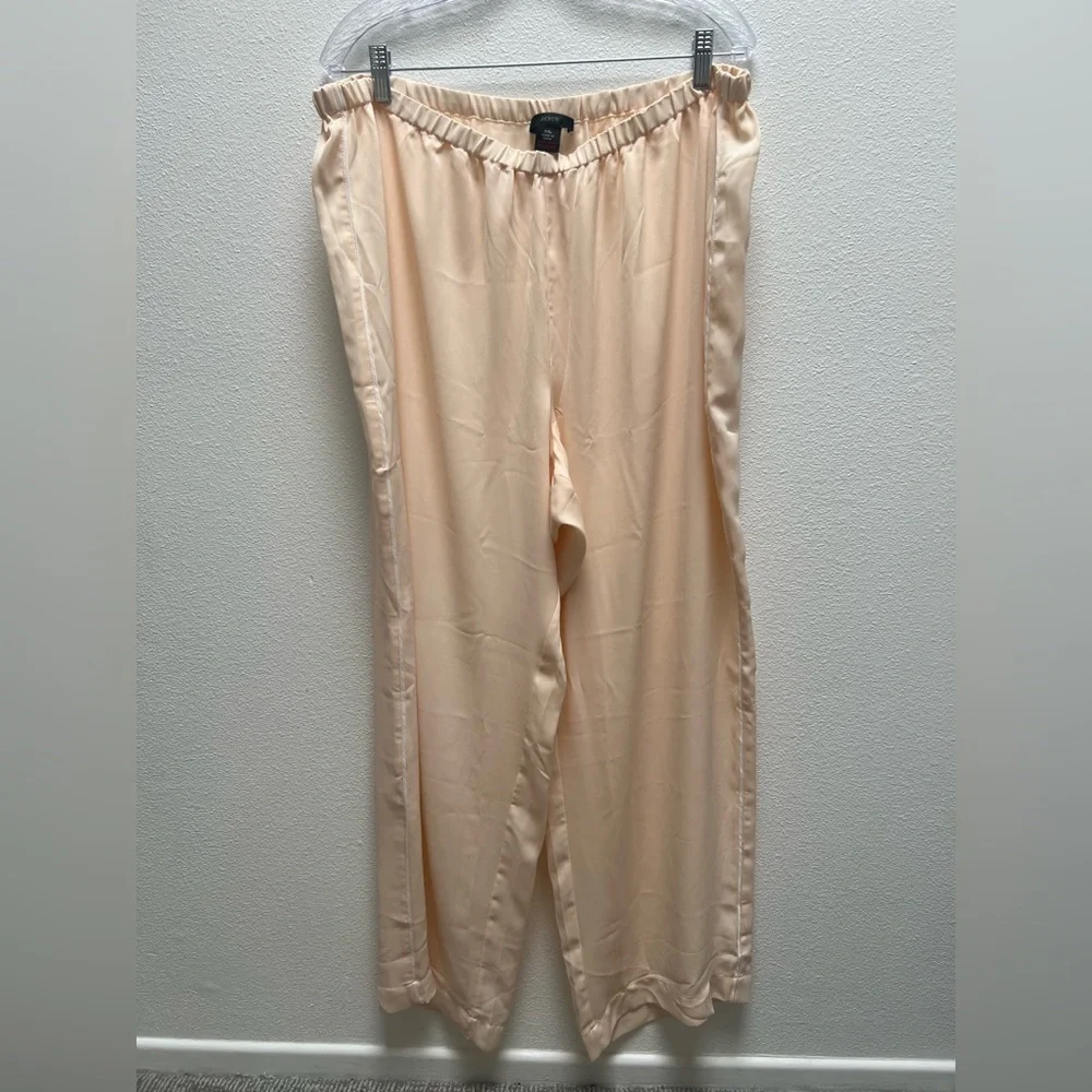 J. Crew Easy Luxe Eco Long Sleeve Pajama Set Palest Peach size XXL